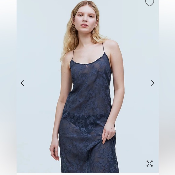 Floral Halter Cover-Up Navy Blue Midi Dress NWT Size Small - Picture 3 of 7